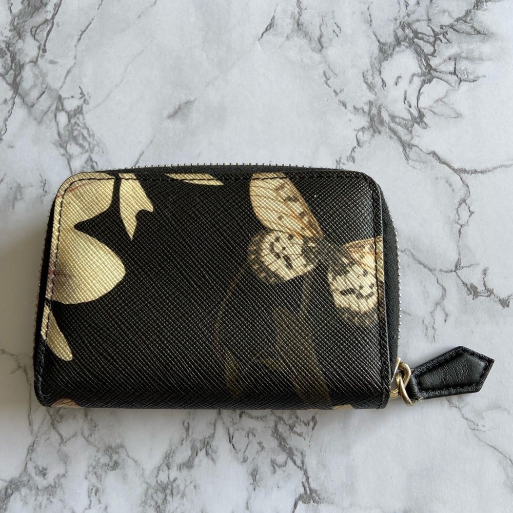 Givenchy lea magnolia & butterfly zip wallet